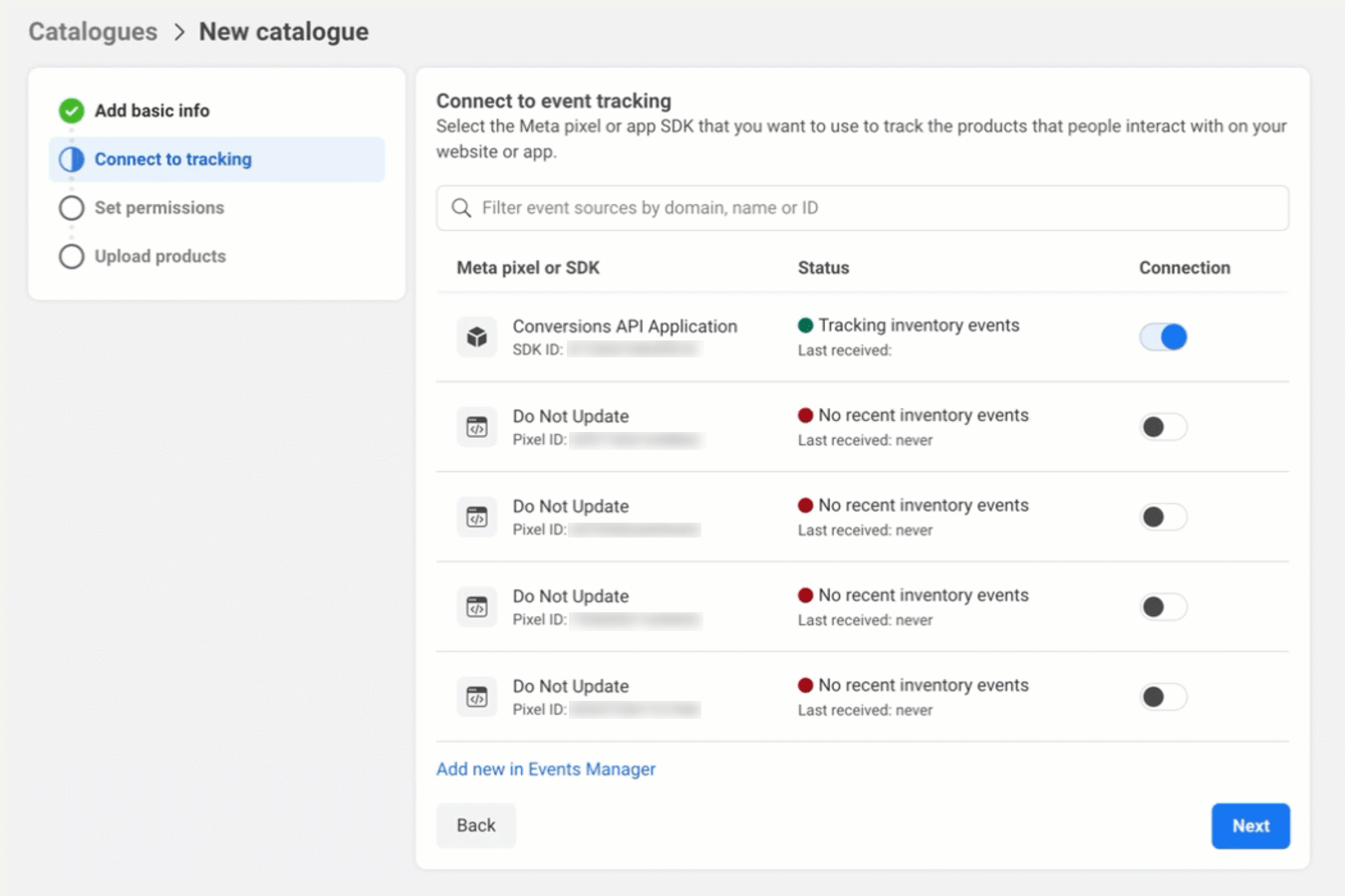 How to create a new Facebook catalog (conversion tracking)