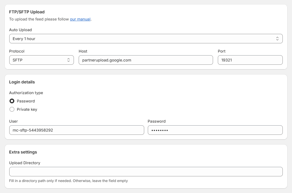 How to set up FTP/SFTP connection in Mulwi